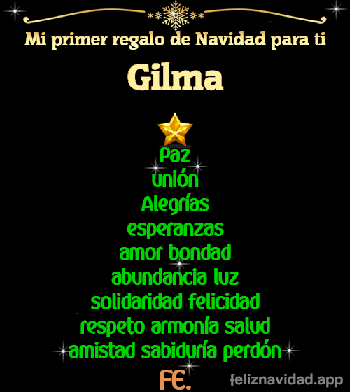 GIF Mi primer regalo de navidad para ti Gilma