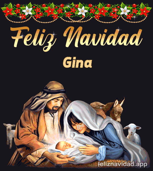 GIF Feliz Navidad Gina