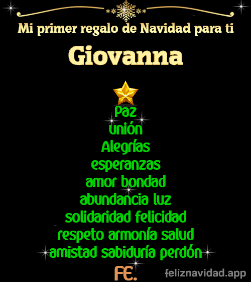 GIF Mi primer regalo de navidad para ti Giovanna