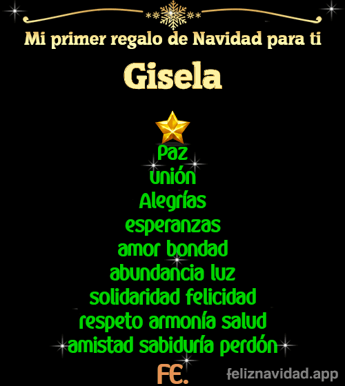 GIF Mi primer regalo de navidad para ti Gisela