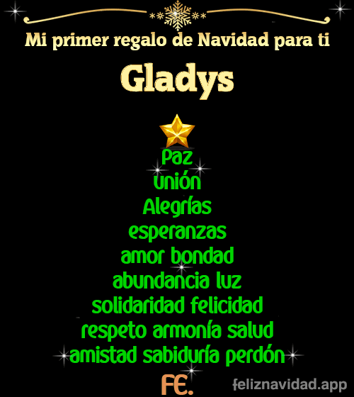 GIF Mi primer regalo de navidad para ti Gladys