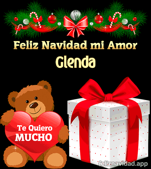 GIF Feliz Navidad mi Amor Glenda