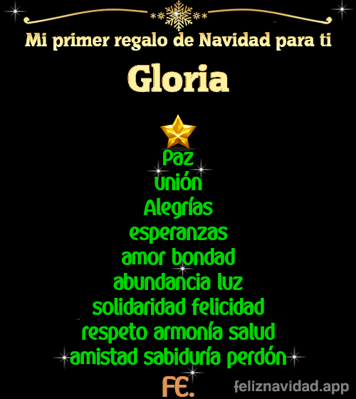 GIF Mi primer regalo de navidad para ti Gloria