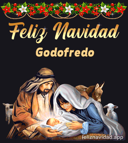 GIF Feliz Navidad Godofredo