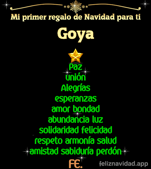 GIF Mi primer regalo de navidad para ti Goya