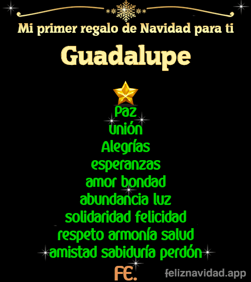 GIF Mi primer regalo de navidad para ti Guadalupe