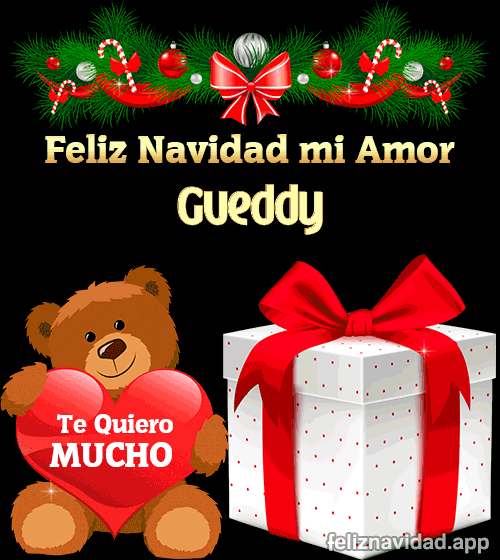 GIF Feliz Navidad mi Amor Gueddy