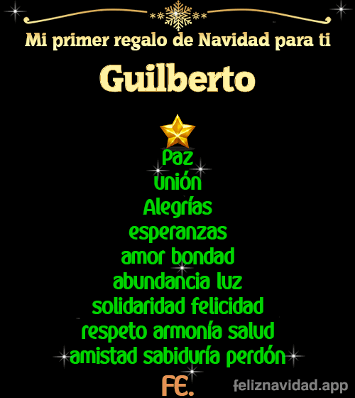 GIF Mi primer regalo de navidad para ti Guilberto