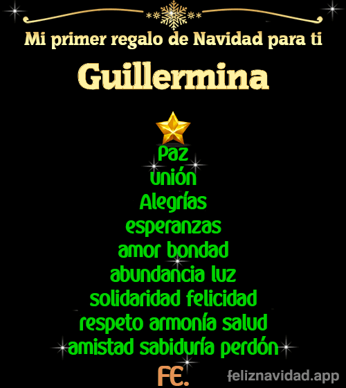 GIF Mi primer regalo de navidad para ti Guillermina