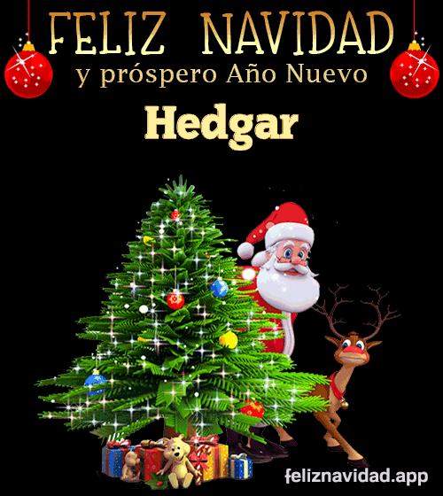 GIF Feliz Navidad y Próspero Año Nuevo 2023 Hedgar