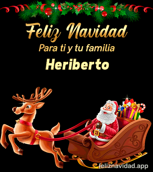 GIF Feliz Navidad para ti y tu familia Heriberto