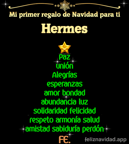 GIF Mi primer regalo de navidad para ti Hermes