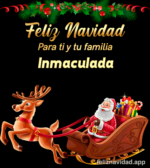 GIF Feliz Navidad para ti y tu familia Inmaculada