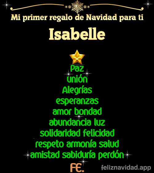 GIF Mi primer regalo de navidad para ti Isabelle