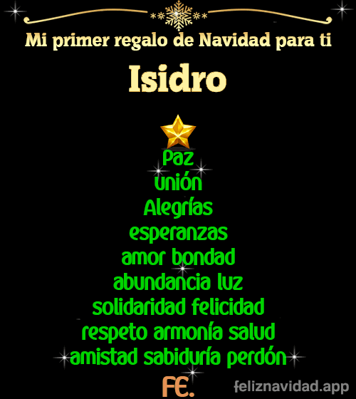 GIF Mi primer regalo de navidad para ti Isidro