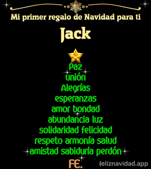 GIF Mi primer regalo de navidad para ti Jack