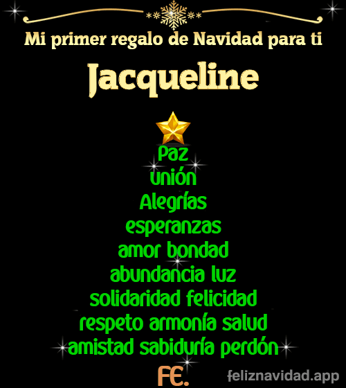 GIF Mi primer regalo de navidad para ti Jacqueline