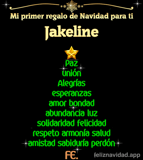 GIF Mi primer regalo de navidad para ti Jakeline