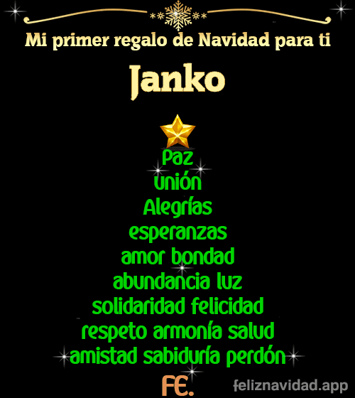 GIF Mi primer regalo de navidad para ti Janko
