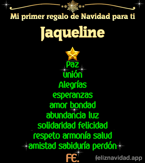 GIF Mi primer regalo de navidad para ti Jaqueline