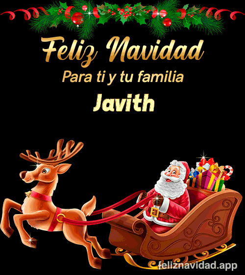 GIF Feliz Navidad para ti y tu familia Javith