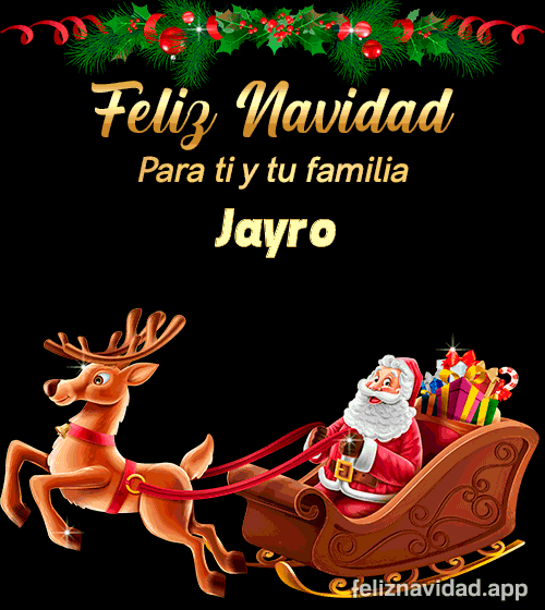 GIF Feliz Navidad para ti y tu familia Jayro