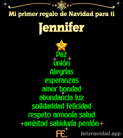 GIF Mi primer regalo de navidad para ti Jennifer