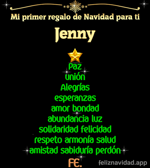 GIF Mi primer regalo de navidad para ti Jenny