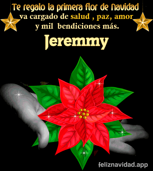 GIF Te regalo la primera flor de Navidad Jeremmy