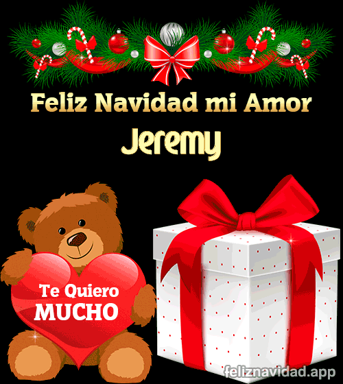 GIF Feliz Navidad mi Amor Jeremy