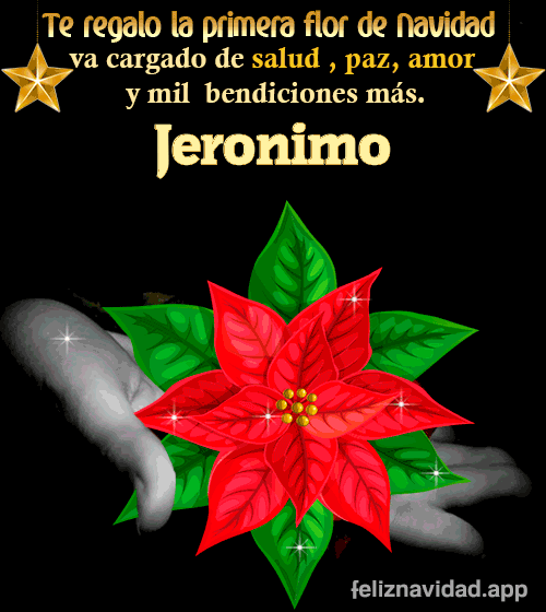 GIF Te regalo la primera flor de Navidad Jeronimo