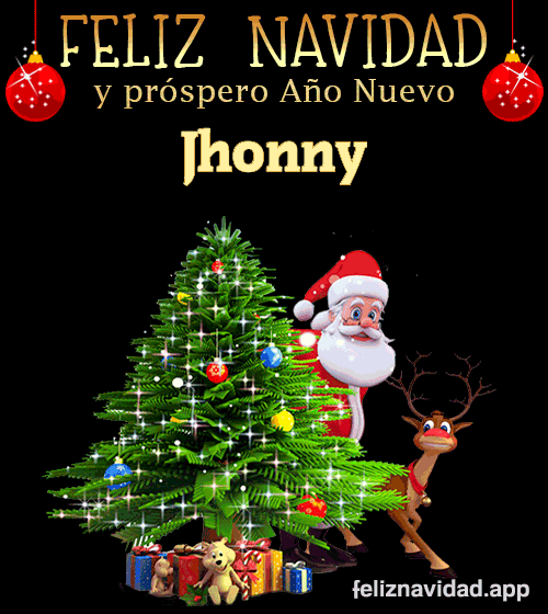GIF Feliz Navidad y Próspero Año Nuevo 2024 Jhonny