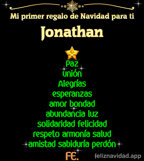 GIF Mi primer regalo de navidad para ti Jonathan