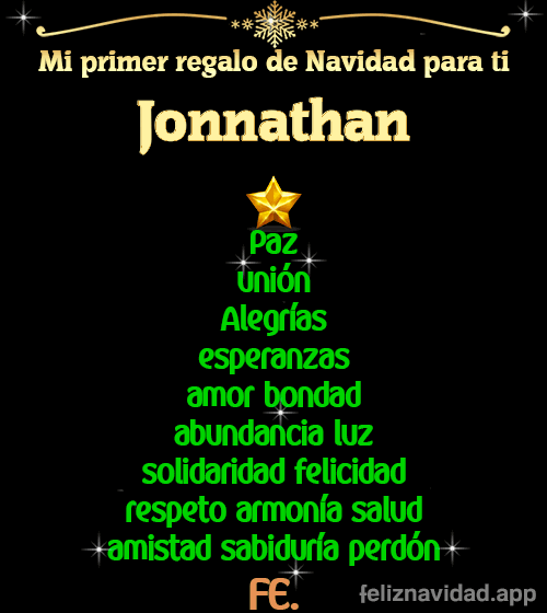 GIF Mi primer regalo de navidad para ti Jonnathan