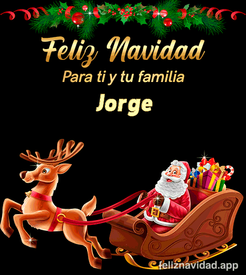 GIF Feliz Navidad para ti y tu familia Jorge
