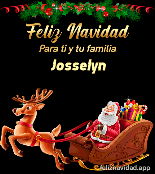 GIF Feliz Navidad para ti y tu familia Josselyn