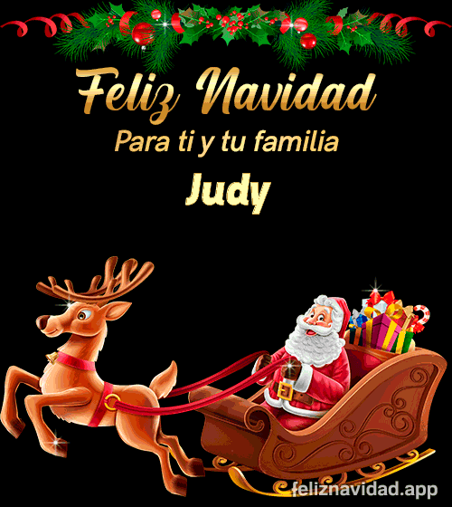 GIF Feliz Navidad para ti y tu familia Judy