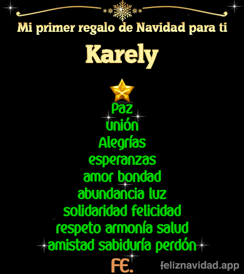 GIF Mi primer regalo de navidad para ti Karely