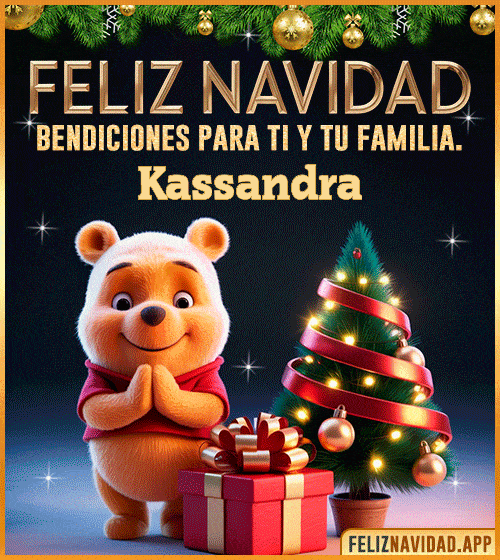 GIF Feliz Navidad, bendiciones para ti y tu familia Kassandra