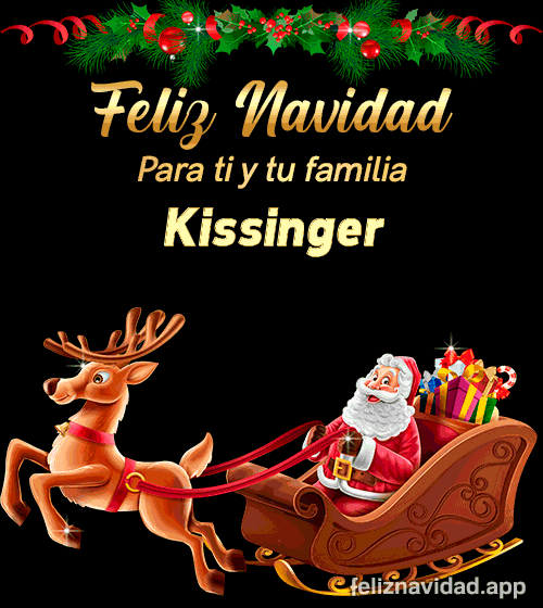 GIF Feliz Navidad para ti y tu familia Kissinger