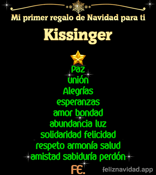 GIF Mi primer regalo de navidad para ti Kissinger