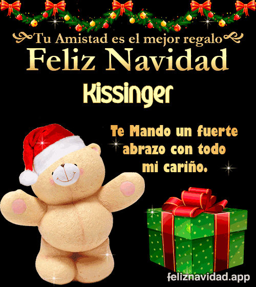 GIF Tu amistad es el mejor regalo Feliz Navidad Kissinger