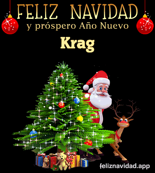 GIF Feliz Navidad y Próspero Año Nuevo 2024 Krag