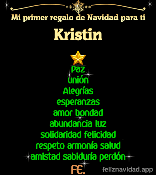 GIF Mi primer regalo de navidad para ti Kristin