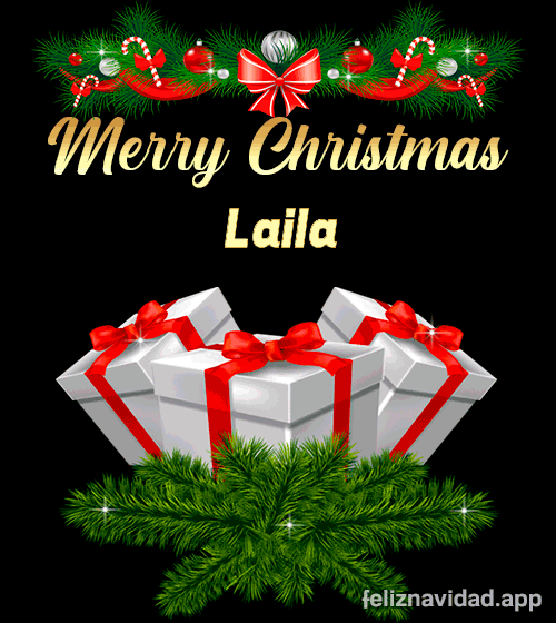 GIF Merry Christmas Laila