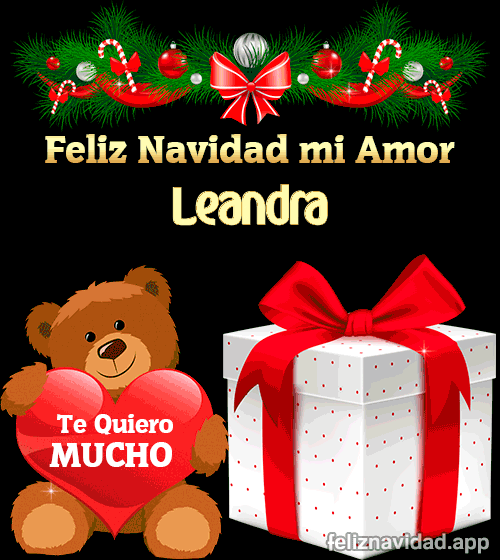 GIF Feliz Navidad mi Amor Leandra