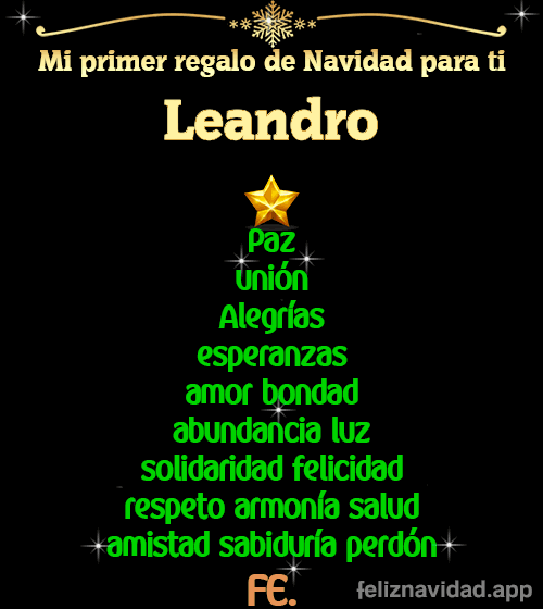 GIF Mi primer regalo de navidad para ti Leandro