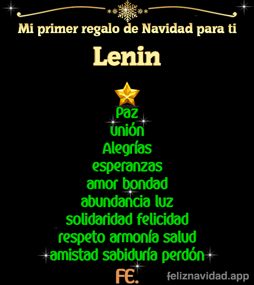 GIF Mi primer regalo de navidad para ti Lenin