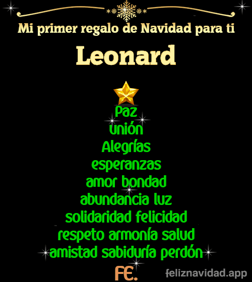 GIF Mi primer regalo de navidad para ti Leonard