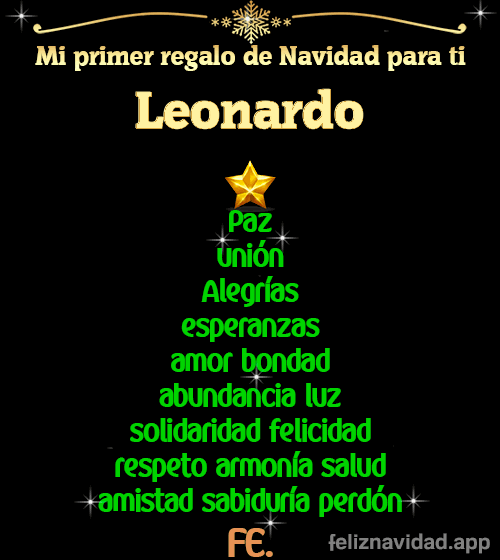 GIF Mi primer regalo de navidad para ti Leonardo